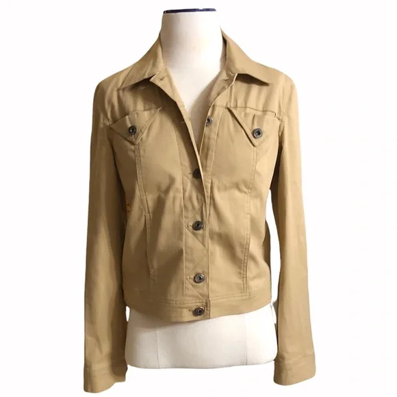Moschino Jackets Coats Moschino Jeans Tan Twill Cropped